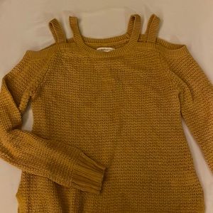 Aeropostale Yellow Glitter Sweater